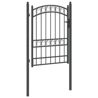 Hekpoort met slot Grijs 170 x 100 cm Poedergecoat staal