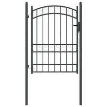 Hekpoort met slot Grijs 170 x 100 cm Poedergecoat staal
