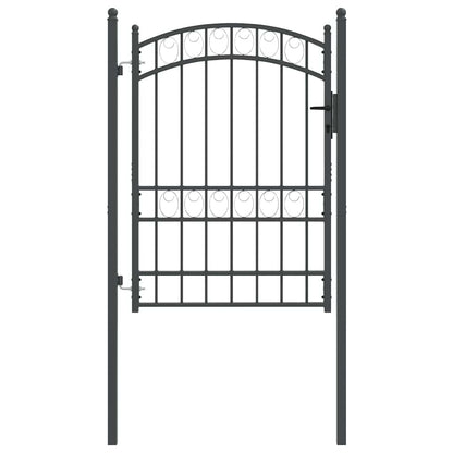 Hekpoort met slot Grijs 170 x 100 cm Poedergecoat staal