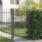 Hekpoort 200x100 cm grijs poedergecoat staal met slot