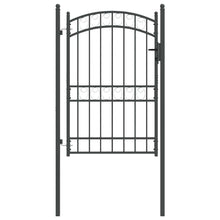 Hekpoort met slot Grijs 200 x 100 cm Poedergecoat staal