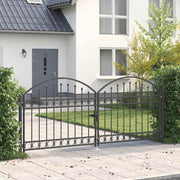Hekpoort 301x175,5 cm staal grijs met slot