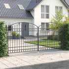 Gate with Lock Grey 301 x 224.5 cm Steel