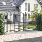 Gate with lock Grey 301 x 224.5 cm Steel