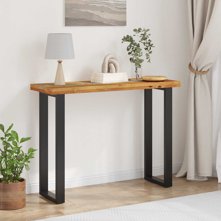 Wandtafel Bruin 100 x 35 x 75 cm Massief Teakhout