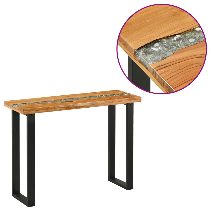 Wandtafel Bruin 100 x 35 x 75 cm Massief Teakhout