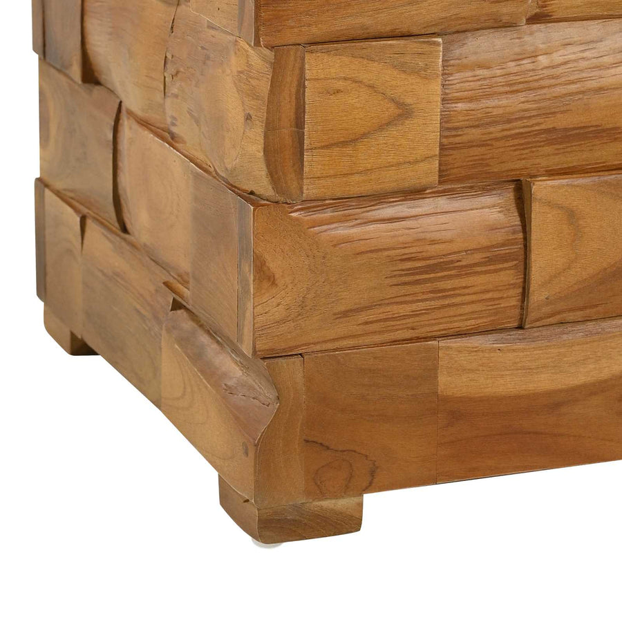 Opbergkruk Bruin 40,5 x 39,5 x 45 cm Massief Teakhout