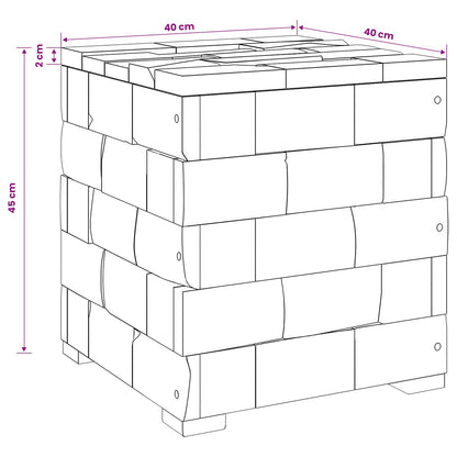 Opbergkruk Bruin 40,5 x 39,5 x 45 cm Massief Teakhout