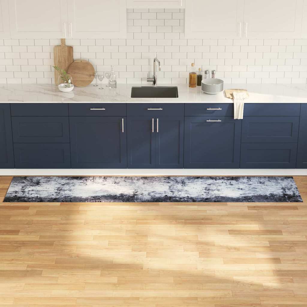 Keuken Vloerkleed Grijs 300 x 60 cm Fluweel