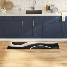 Keuken Vloerkleed Zwart 150 x 45 cm Fluweel
