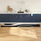 Keuken Vloerkleed Zwart 300 x 60 cm Fluweel