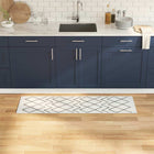 Keuken Vloerkleed Wit 150 x 45 cm Fluweel