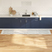 Keukenmat 300x60 cm wit fluweel