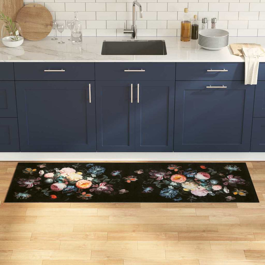 Keuken Mat Floral Bloemen 60 x 180 cm Fluweel