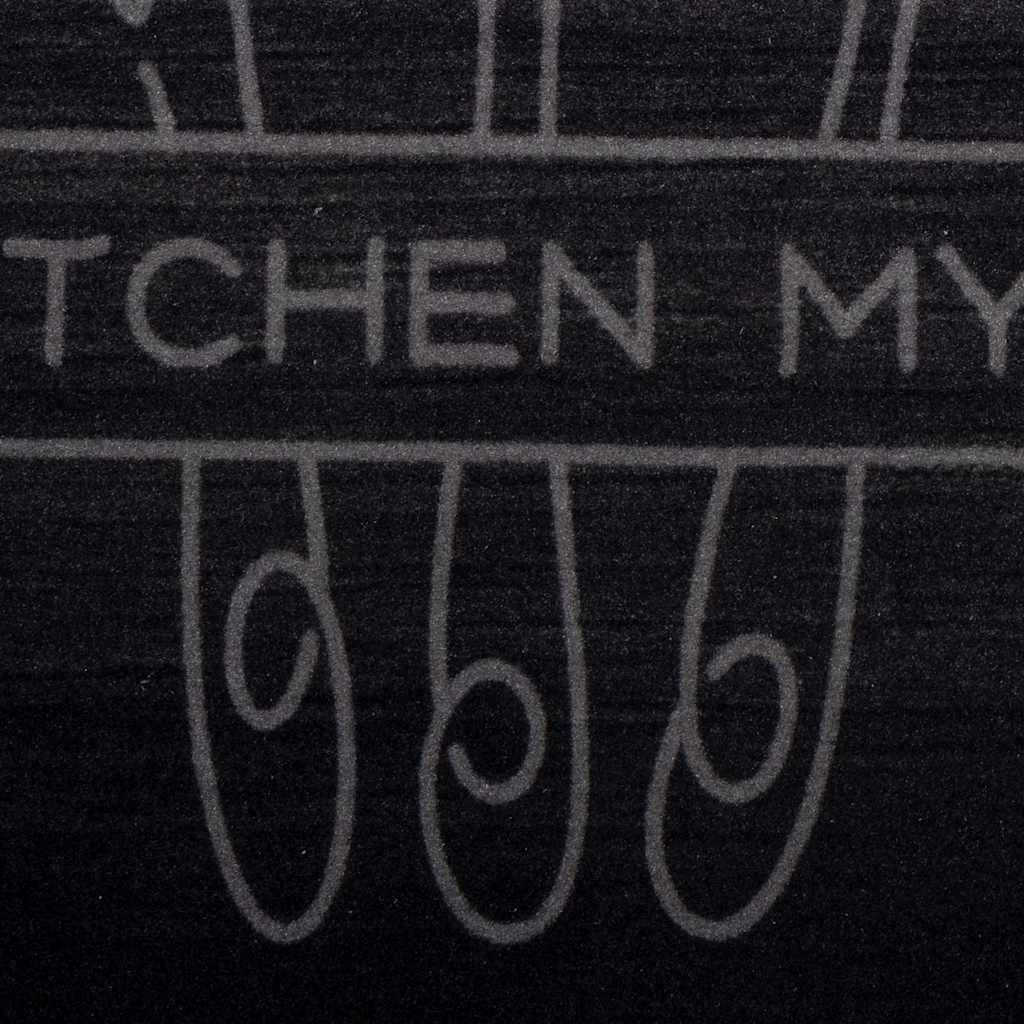 Keuken Vloerkleed Zwart 180 x 60 cm Fluweel