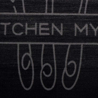 Keuken Vloerkleed Zwart 180 x 60 cm Fluweel