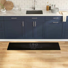 Keuken Vloerkleed Bestek Zwart 150 x 45 cm Fluweel