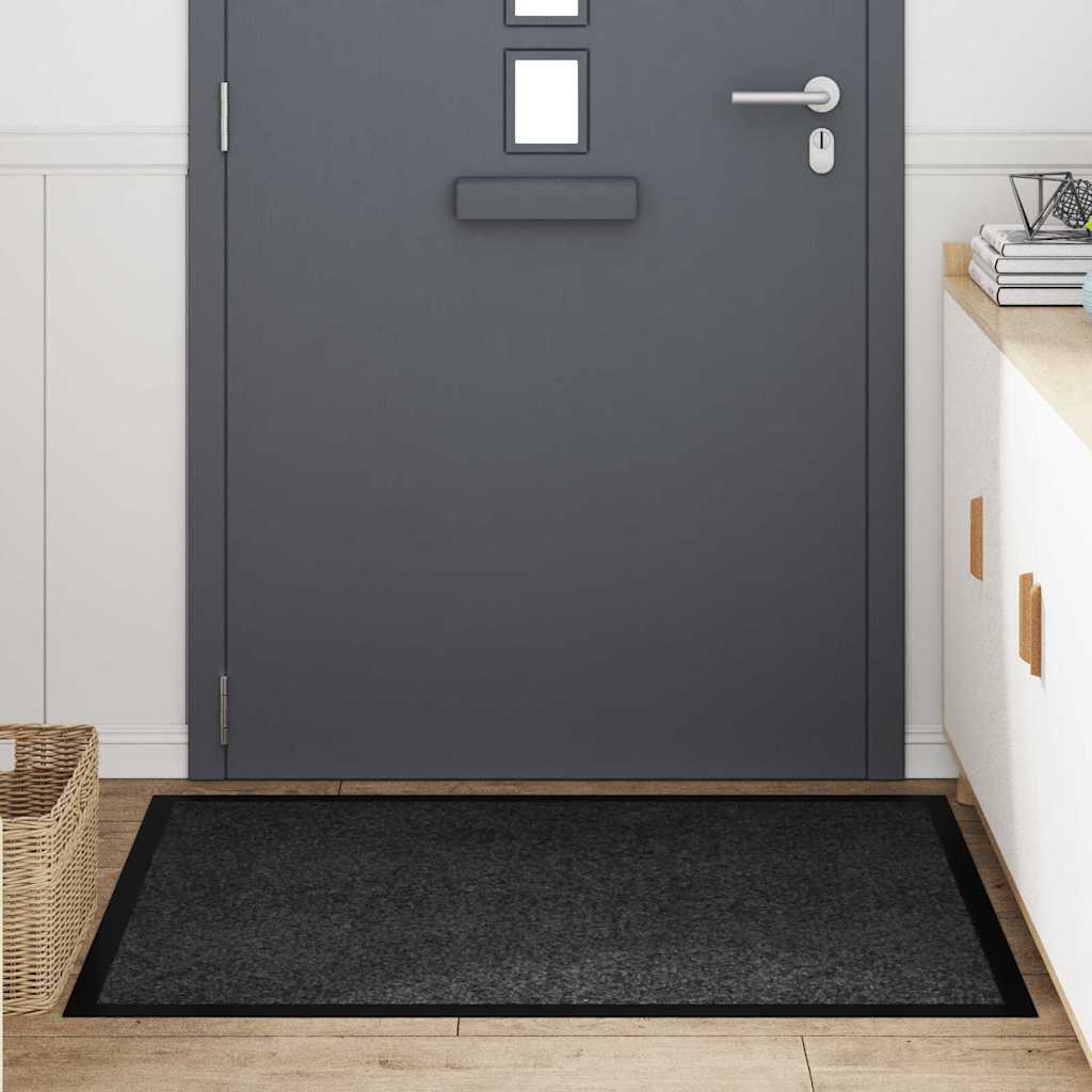 Deurmat Antraciet 80 x 120 cm Teddy Stof