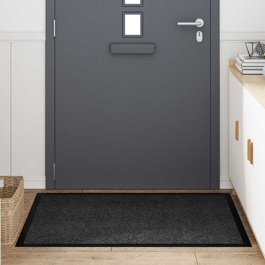 Deurmat Antraciet 80 x 120 cm Teddy Stof