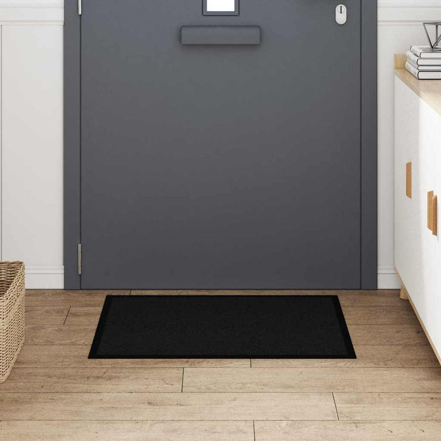 Deurmat Zwart 60 x 80 cm Teddy Stof