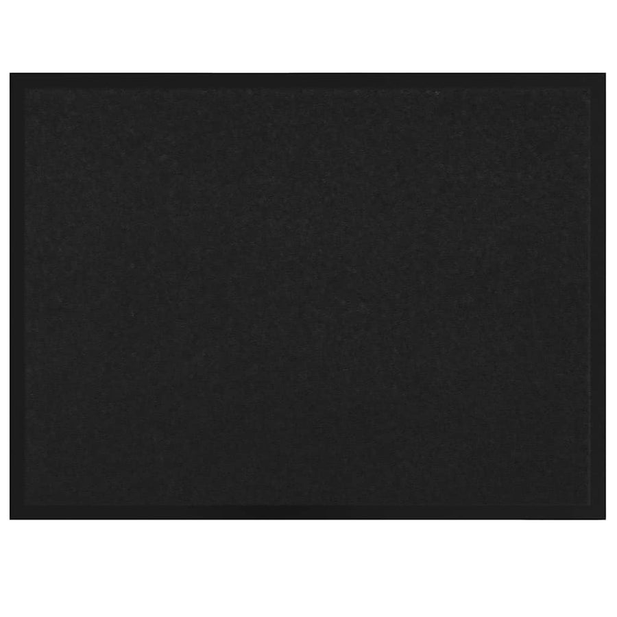 Deurmat Zwart 60 x 80 cm Teddy Stof