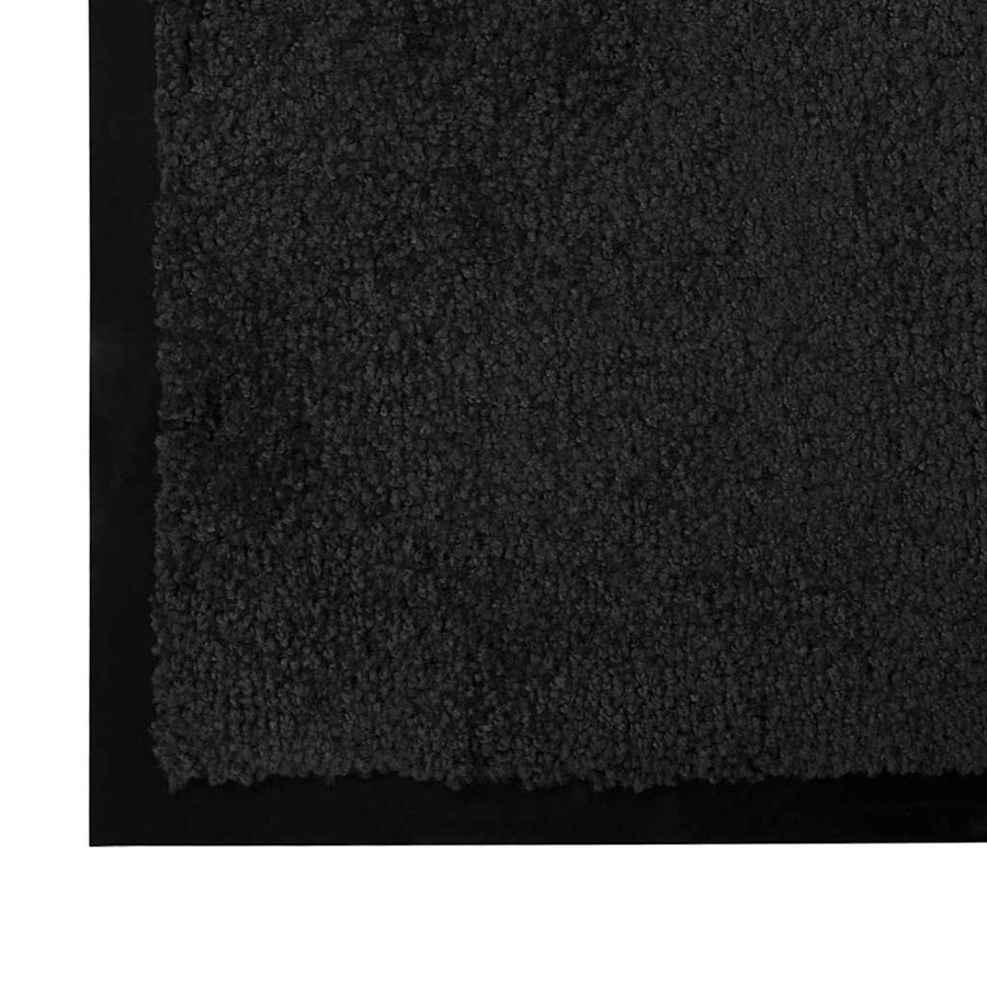 Deurmat Zwart 80 x 120 cm Teddy Stof
