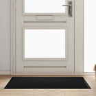 Deurmat zwart 60x40 cm teddy stof
