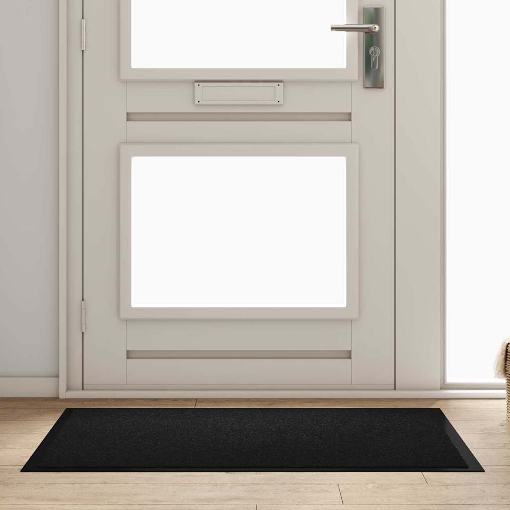 Deurmat Zwart 80 x 120 cm Teddy Stof