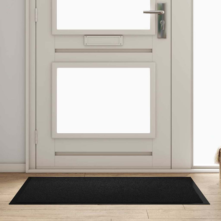 Deurmat Zwart 80 x 120 cm Teddy Stof
