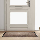 Deurmat beige 60x40 cm teddy stof