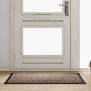 Deurmat beige 60x40 cm teddy stof