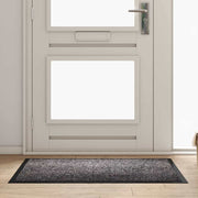 Deurmat lichtgrijs 60x40 cm teddy stof