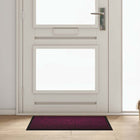 Deurmat bordeauxrood 60x40 cm teddy stof