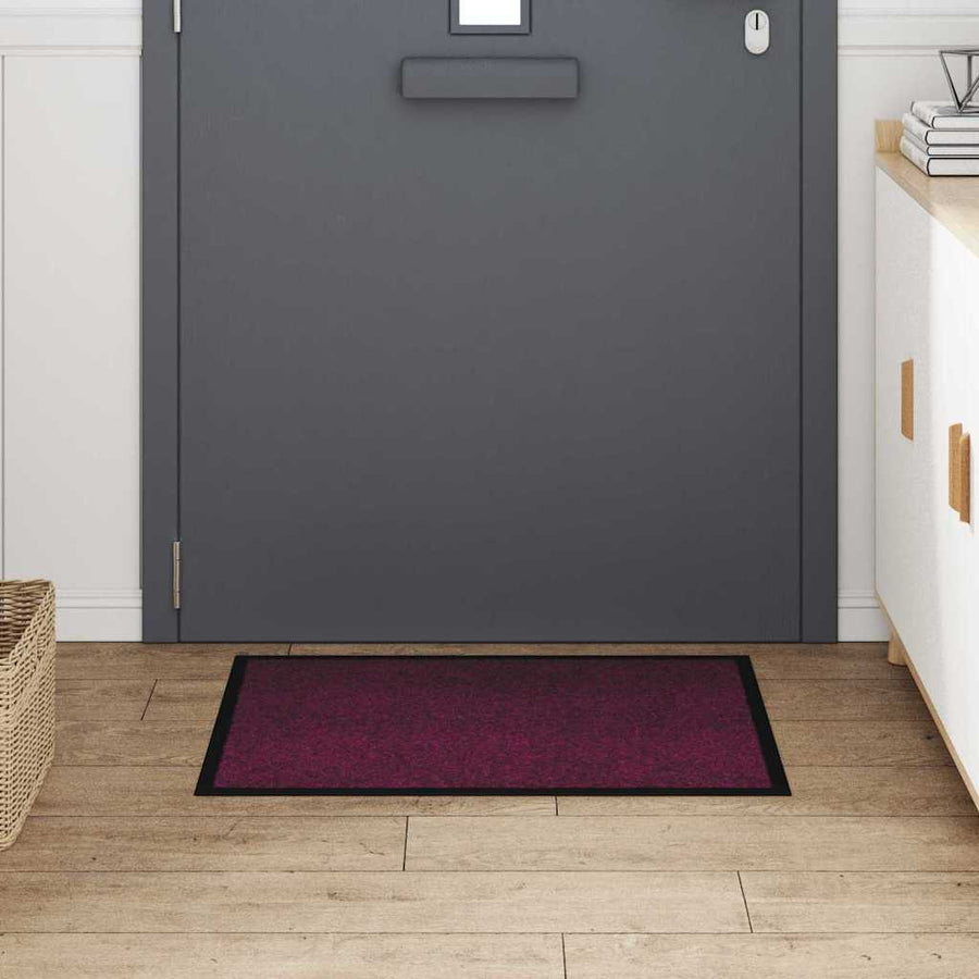 Deurmat Bordeauxrood 60 x 80 cm Teddy Stof