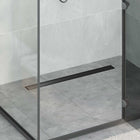 2-in-1 Shower Drain with 360° Siphon Black 80 cm