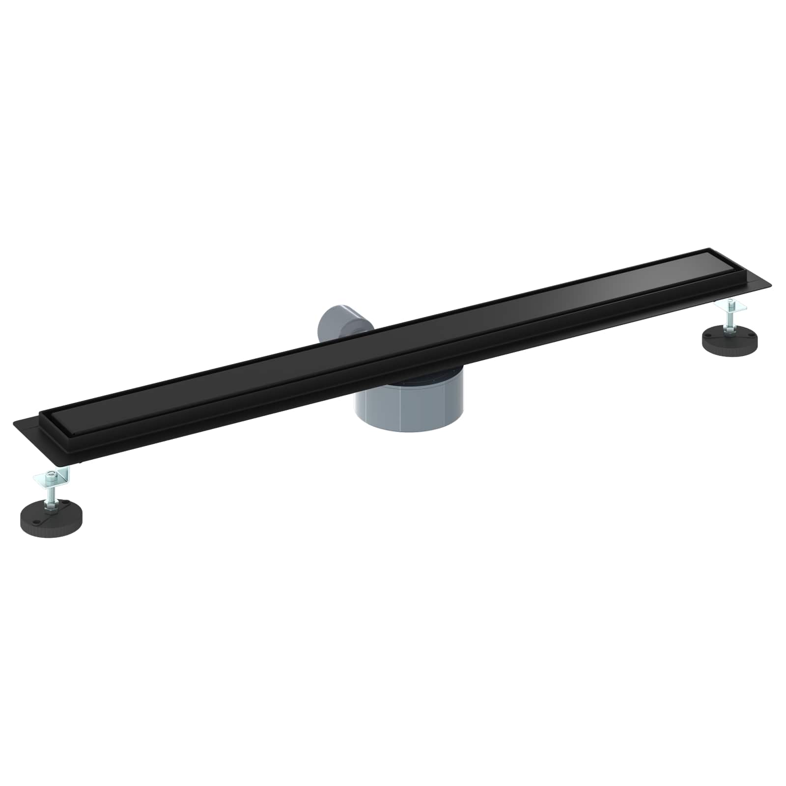 Doucheafvoer 2-In-1 Met 360° Sifon 80 cm Zwart