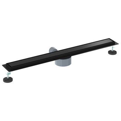 Doucheafvoer 2-In-1 Met 360° Sifon 80 cm Zwart