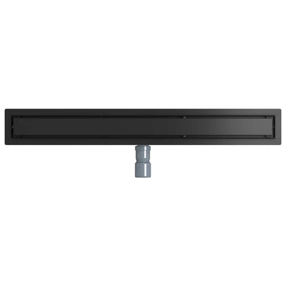 Doucheafvoer 2-In-1 Met 360° Sifon 80 cm Zwart