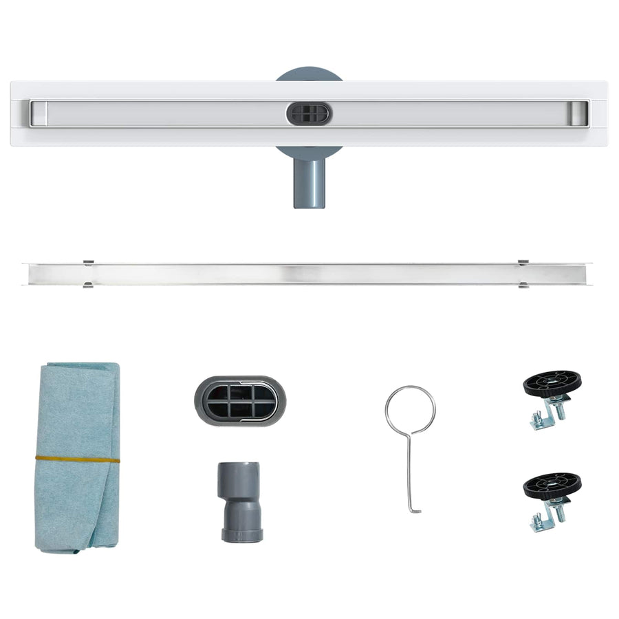 360° Doucheafvoer Met Slank Model Zilver 60 cm