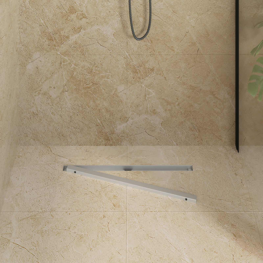 360° Doucheafvoer Met Slank Model Zilver 60 cm