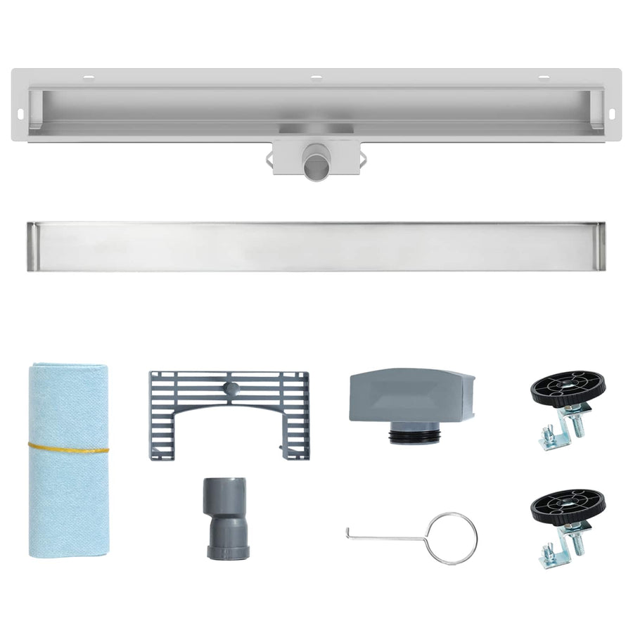 Wandgemonteerde Douche Afvoer Zilver 80 cm Roestvrij staal 304