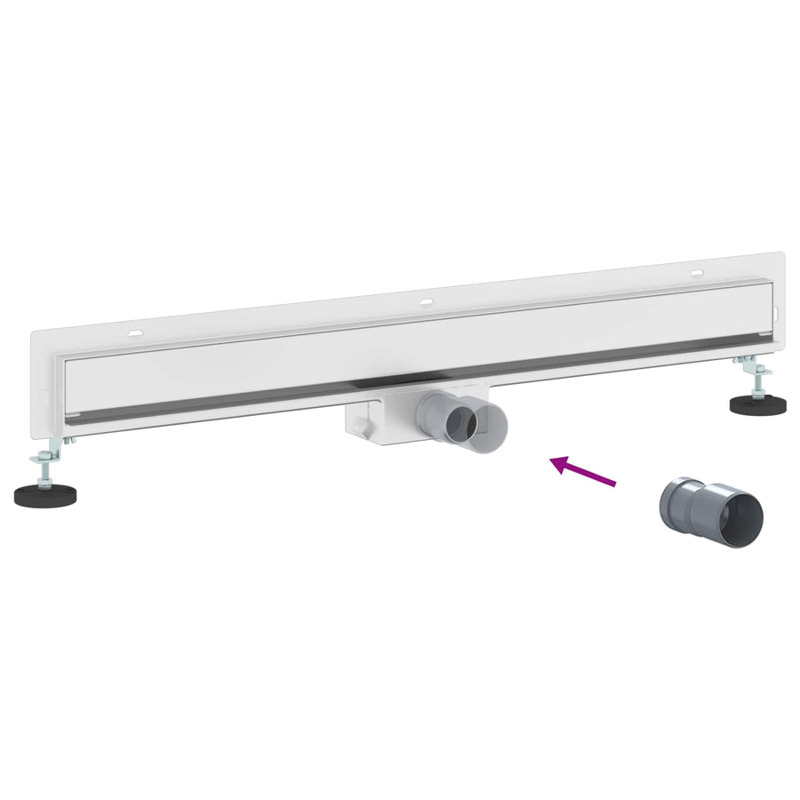 Wandgemonteerde Douche Afvoer Zilver 80 cm Roestvrij staal 304