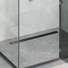 2-in-1 Shower Drain with 360° Siphon Black 90 cm