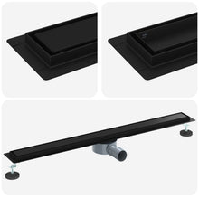 Doucheafvoer 2-In-1 Met 360° Sifon 90 cm Zwart