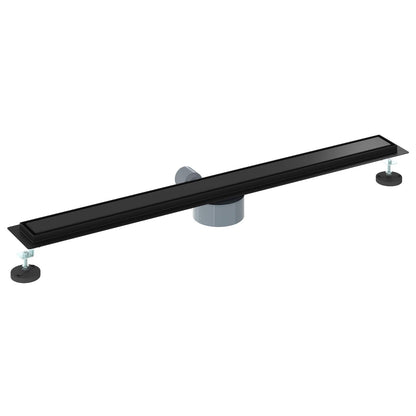 Doucheafvoer 2-In-1 Met 360° Sifon 90 cm Zwart