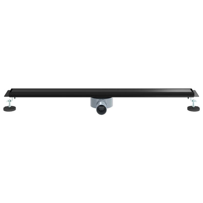 Doucheafvoer 2-In-1 Met 360° Sifon 90 cm Zwart