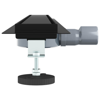 Doucheafvoer 2-In-1 Met 360° Sifon 90 cm Zwart