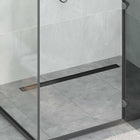 2-in-1 Shower Drain Black 100 cm Stainless Steel 304