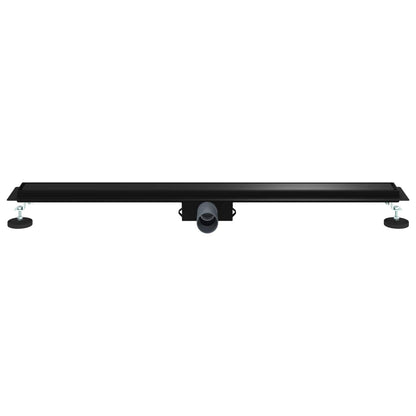 2 In 1 Doucheafvoer Roestvrij Staal 304 100 cm Zwart