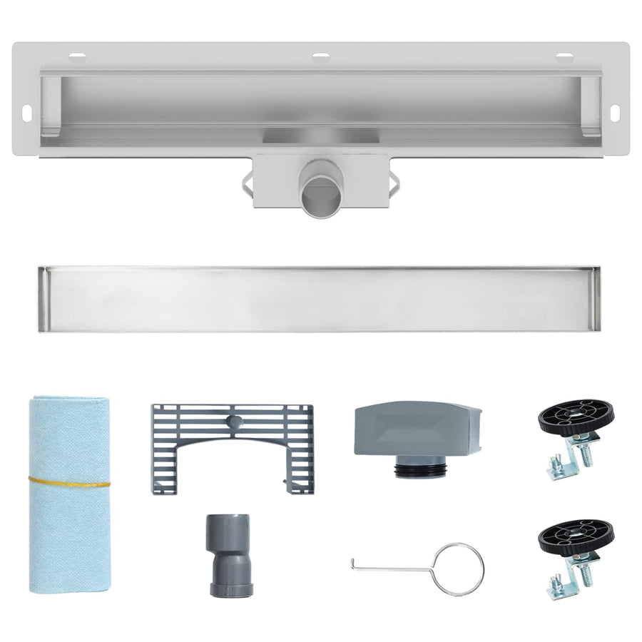 Wandgemonteerde Douche Afvoer Zilver 50 cm Roestvrij staal 304